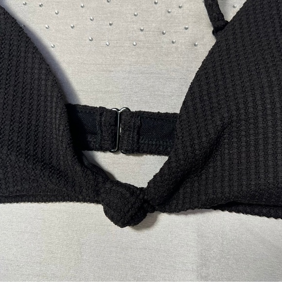 PROJECT GAP - NWT Black Recycled Knotted-Front Bikini Top - Size Medium - Picture 5 of 6